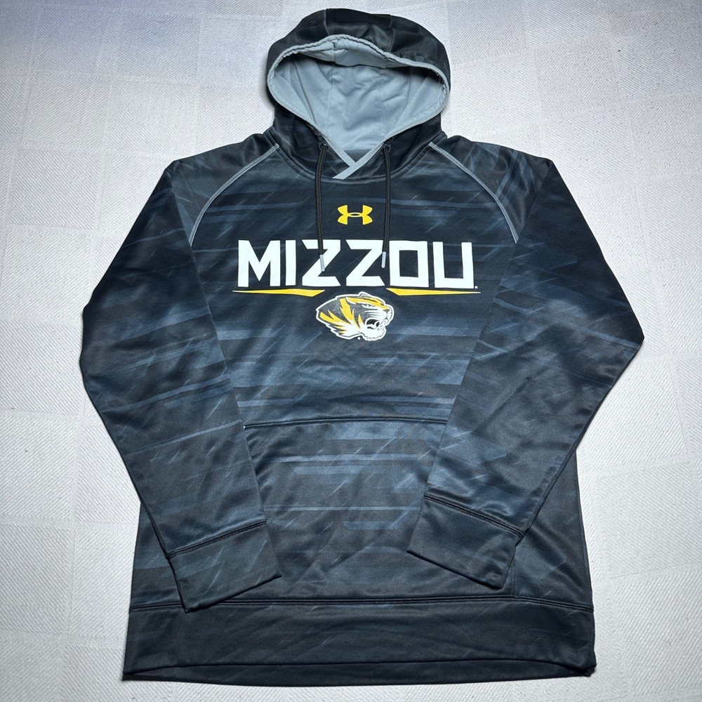 Under Armour Hoodie Men Medium Missouri Tigers Mizzou Pullover Digital Geometric